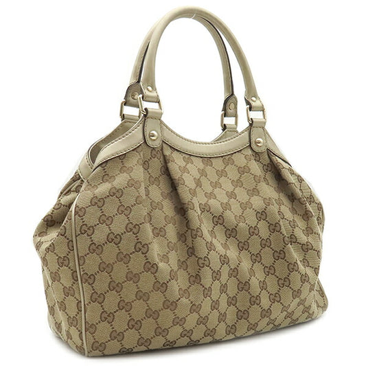 Gucci Sukey GG Canvas Leather Tote Bag 211944