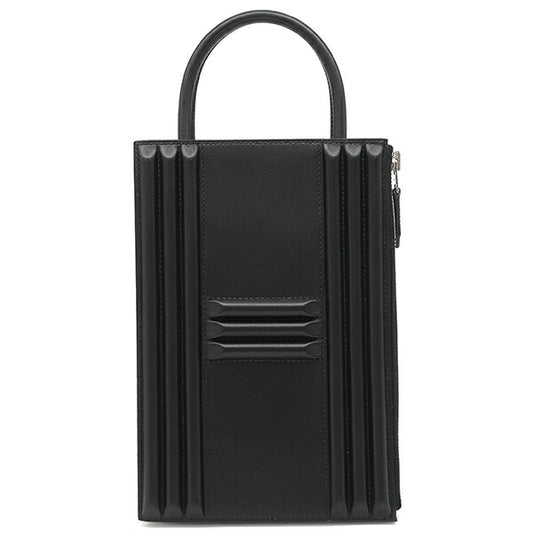 Hermes Tadelakt Cadena Handbag Black