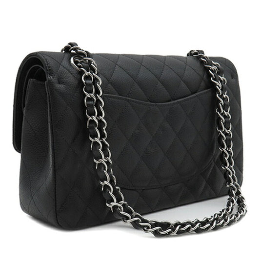 Chanel Caviar Skin Shoulder Bag Matelasse 25 Black
