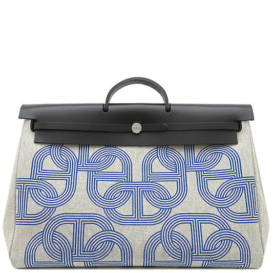 Hermes 2WAY Bag Toile Ash Vache Hunter Aile Bag Zip Retourne Cabin
