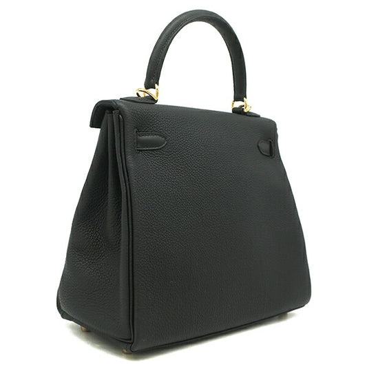 Hermes Kelly 25 Togo 2-Way Bag Black