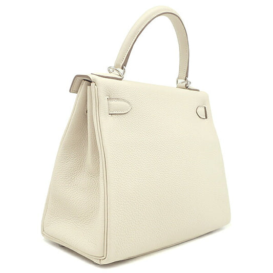 Hermes Kelly 28 Togo 2-Way Bag Off-White