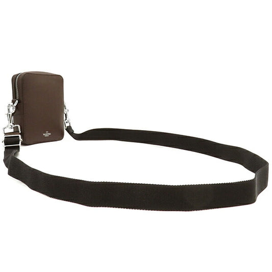 Valentino Leather Crossbody Bag Brown White