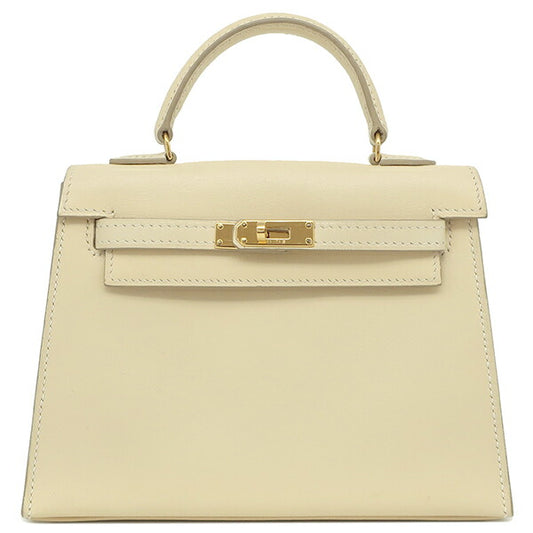 Hermes Mini Kelly 15 Swift Bag Ivory