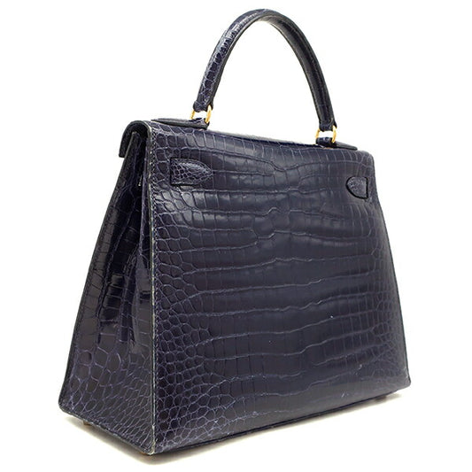 Hermes Kelly 28 Porosus Crocodile 2-Way Bag