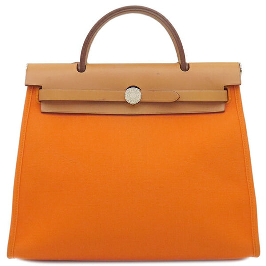 Hermes 2WAY Bag Toile Officier Vache Hunter