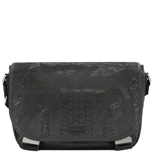 Gucci PVC Coated Canvas Leather Messenger Bag