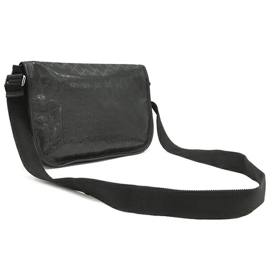 Gucci PVC Coated Canvas Leather Messenger Bag