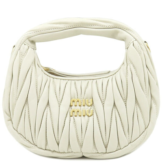 Miu Miu Leather 2WAY Wonder Matelassé Hobo Bag