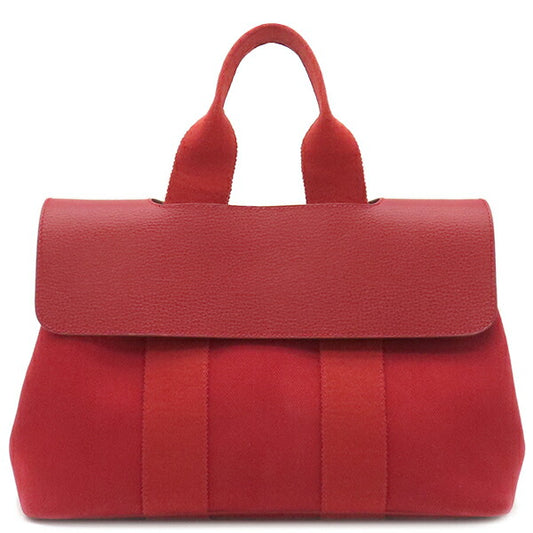 Hermes Valparaiso PM Handbag Chevron Leather Red