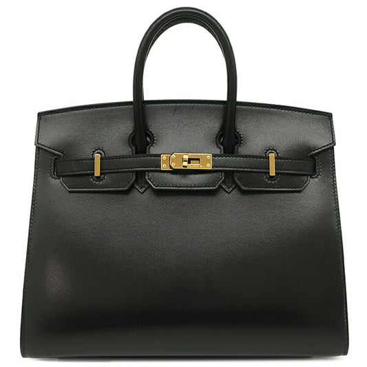 Hermes Birkin 25 Box Calf Handbag Black