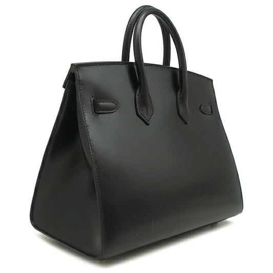 Hermes Birkin 25 Box Calf Handbag Black