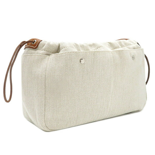 Hermes Toile Chevron Leather Pouch