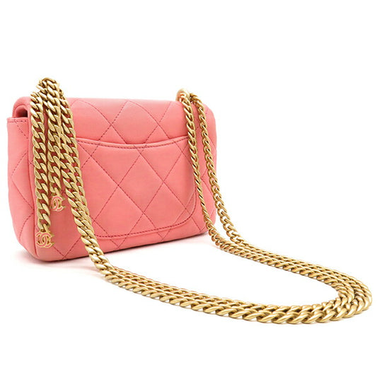 Chanel Lambskin Matelasse Chain Shoulder Bag AS3114