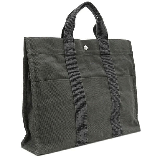 Hermes Canvas Tote Bag MM Grey