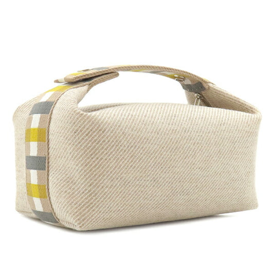 Hermes Wool Pouch Black Handbag
