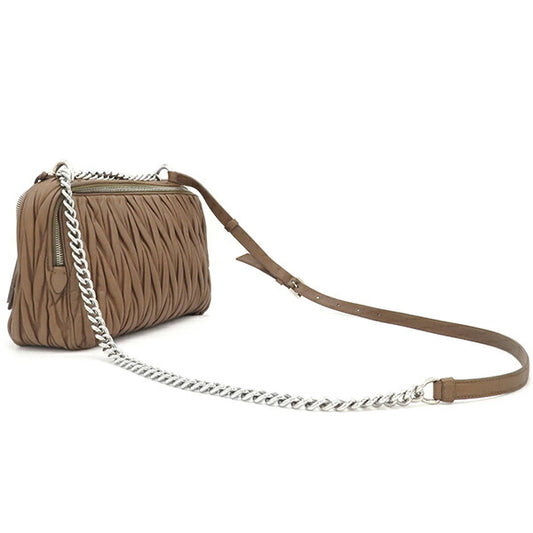Miu Miu Leather 2WAY Bag Matelassé Chain Shoulder