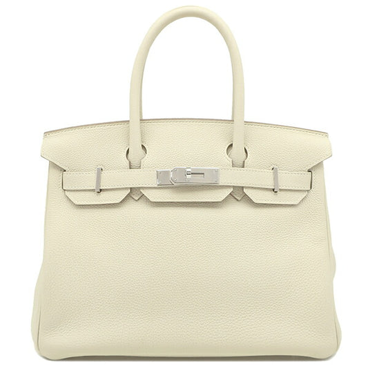 Hermes Birkin 30 Togo Handbag Off-White