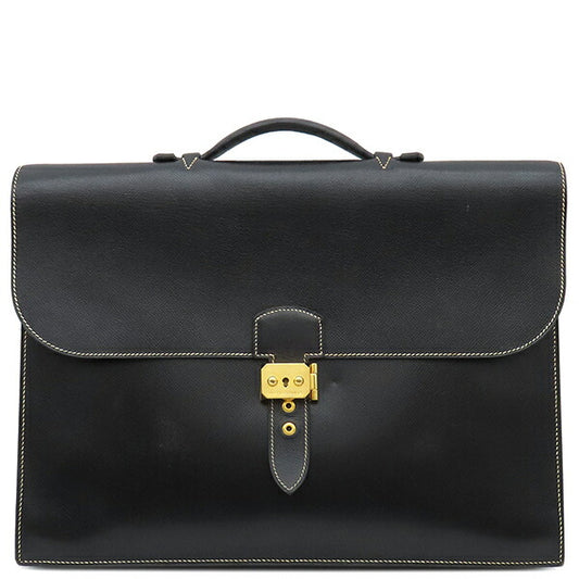 Hermes Sac a Depeches 41 Briefcase Black