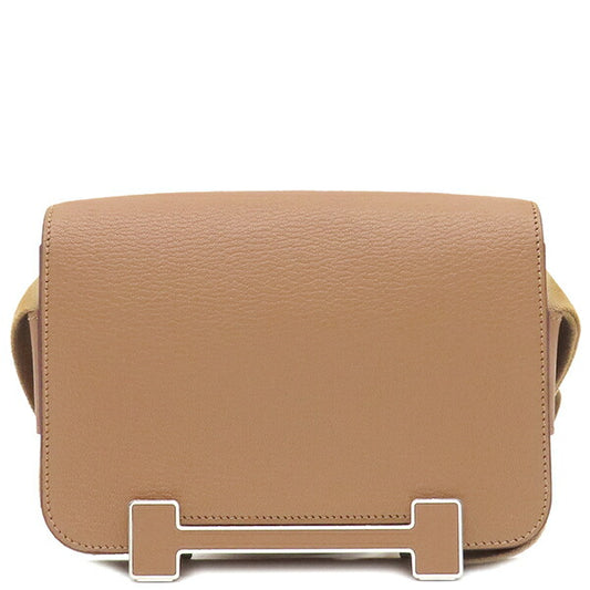 Hermes Chevre Geta Shoulder Bag Brown