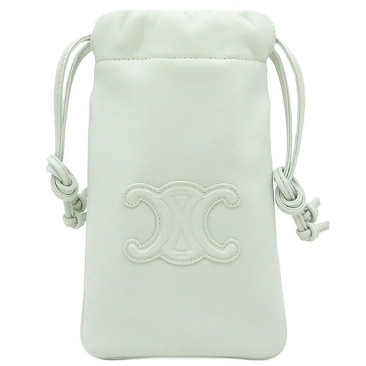 Celine Lambskin Shoulder Bag Drawstring Pouch