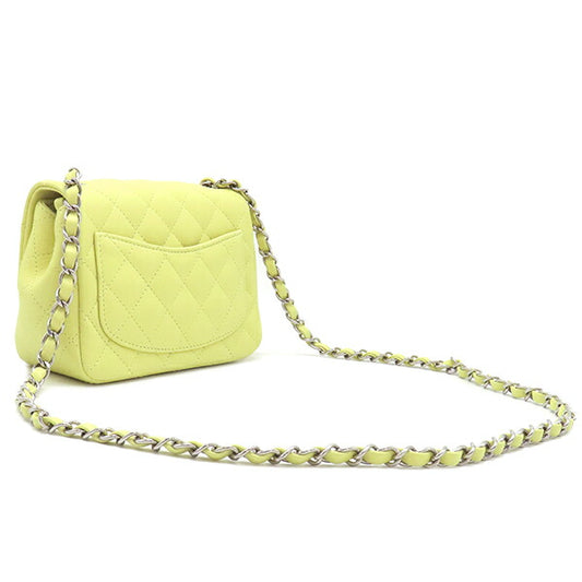 Chanel Yellow Lambskin Chain Shoulder Bag A35200