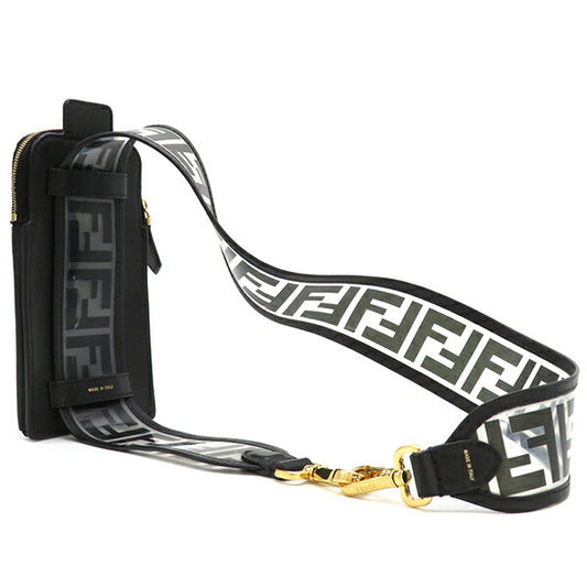 Fendi Leather Smartphone Case Strap Black