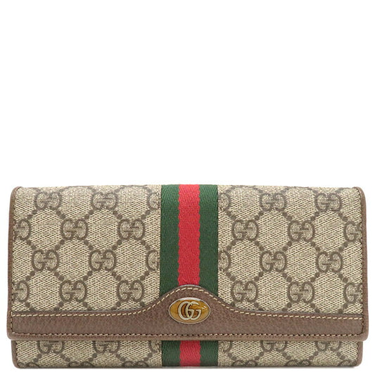 Gucci GG Supreme Canvas Leather Chain Wallet 546592