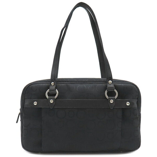 Salvatore Ferragamo Canvas Leather Handbag Gancini