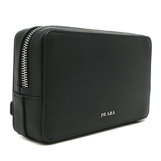 Prada Saffiano Leather Pouch Clutch 2ZH064
