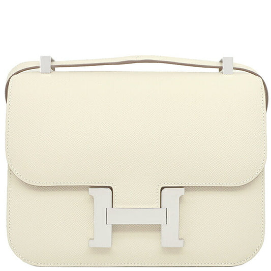 Hermes Constance 24 Shoulder Bag Off-White