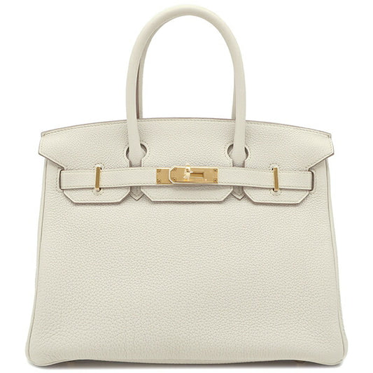 Hermes Birkin 30 Togo Handbag Off-White