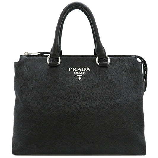 Prada Leather 2WAY Tote Bag Black