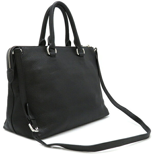 Prada Leather 2WAY Tote Bag Black