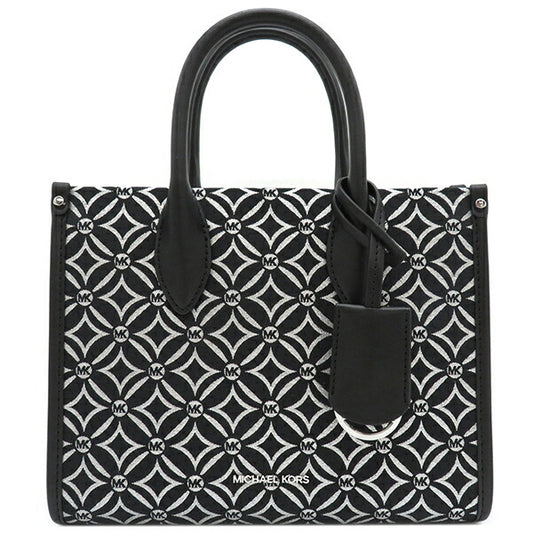 Michael Kors Mirella Small Metallic Logo Leather Handbag