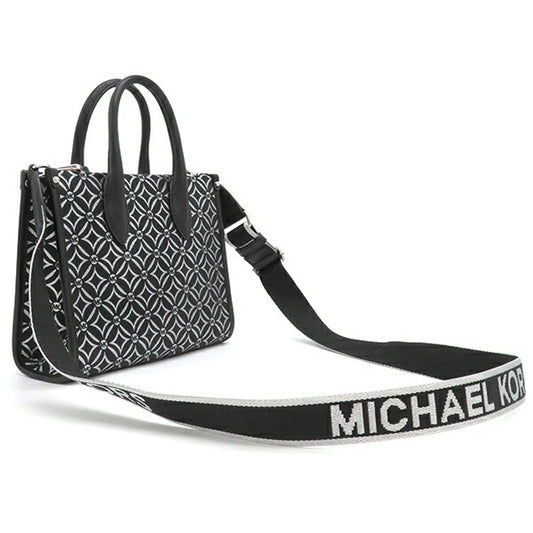 Michael Kors Mirella Small Metallic Logo Leather Handbag