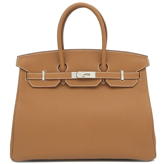 Hermes Birkin 35 Togo Handbag Gold