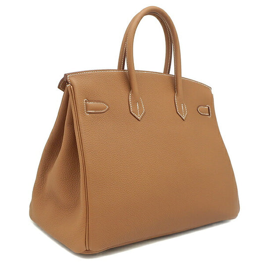 Hermes Birkin 35 Togo Handbag Gold