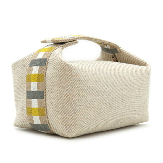 Hermes Wool Pouch Black PM Vanity Bag