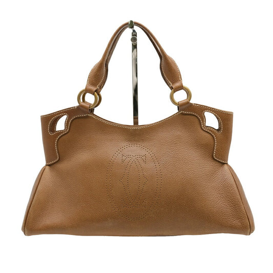 Cartier Marcello SM Leather Handbag Brown