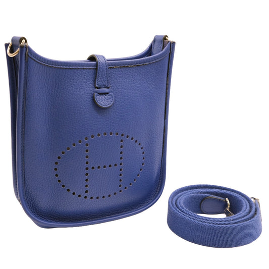 Hermes Evelyne TPM Leather Shoulder Bag Blue