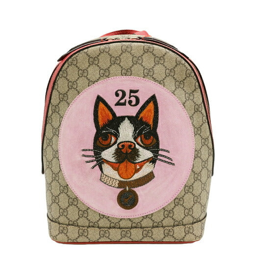 Gucci GG Supreme Canvas Leather Backpack