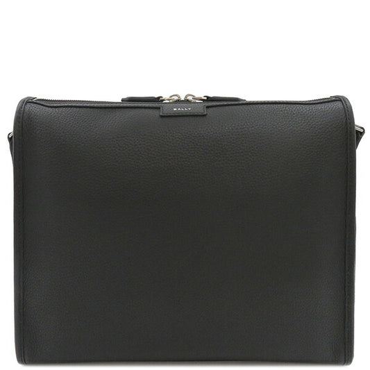 Bally Leather Fabric Messenger Bag Black