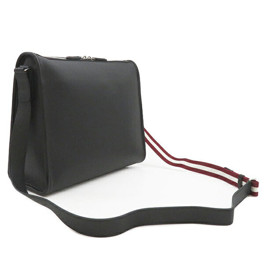 Bally Leather Fabric Messenger Bag Black