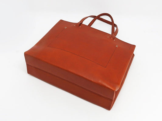 Genten Amano Square Tote Bag Brown