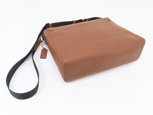 Coach Hudson Leather Messenger Bag Brown