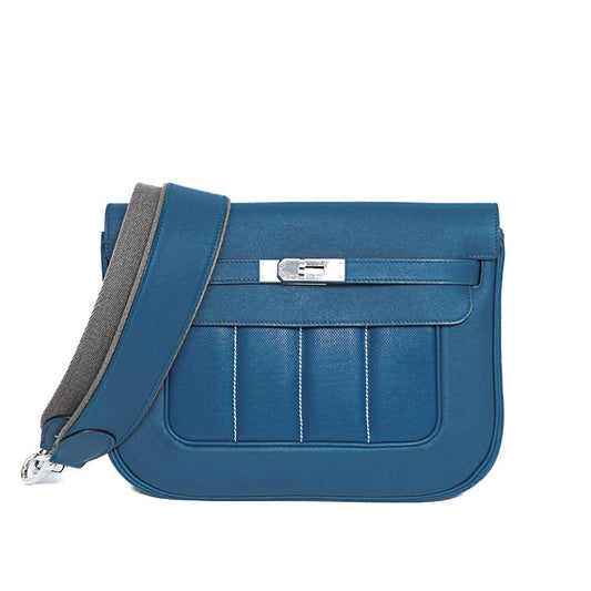 Hermes Berlinn 28 Shoulder Bag Blue
