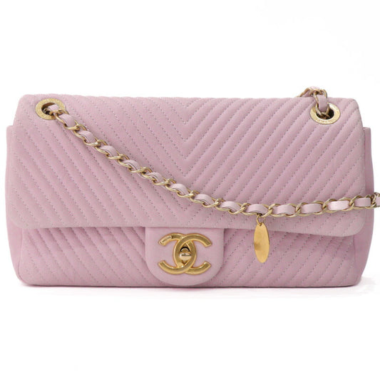 Chanel Chevron Leather Shoulder Bag A92087