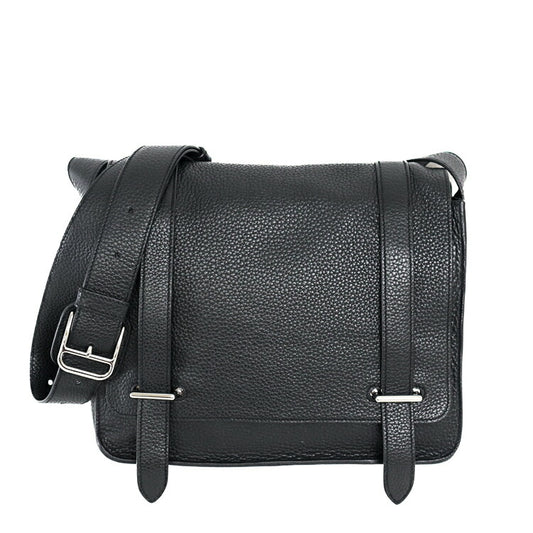 Hermes Steve Caporal 27 Shoulder Bag Black