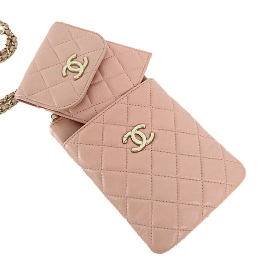 Chanel Lambskin Matelasse Mini Chain Shoulder Bag